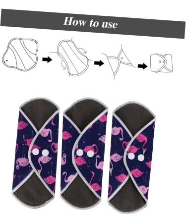 Exceart Reusable Menstrual Mats | Breathable Bandage Insert Pads for Women | Eco-Friendly Menstrual-Mama Towels - Violet Coal Fiber - Buy Online on GoSupps.com