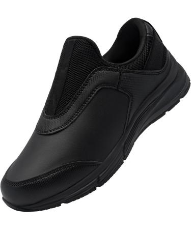 LARNMERN Men's Non Slip Work Shoes - Waterproof Chef Sneakers, Size 10.5 Black - Buy Online on GoSupps.com