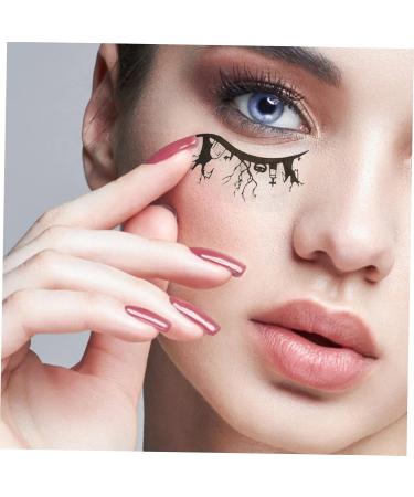 FOYTOKI 8 Pairs Halloween Eyeliner Stickers Hollow-out Eyeshadow Stickers Eye Line Strip Black Pvc - Buy Online on GoSupps.com
