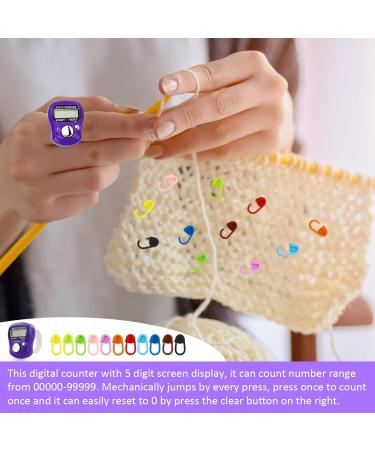 LAMXD Knit Counter with 20 Stitch Markers - Finger Digital Row Counter for Crocheting - Buy Online on GoSupps.com