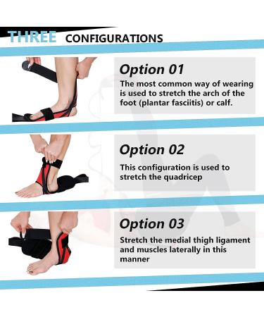Premium Foot & Calf Stretcher for Plantar Fasciitis - Strengthens, Relieves Heel Spurs - Red - Buy Online on GoSupps.com