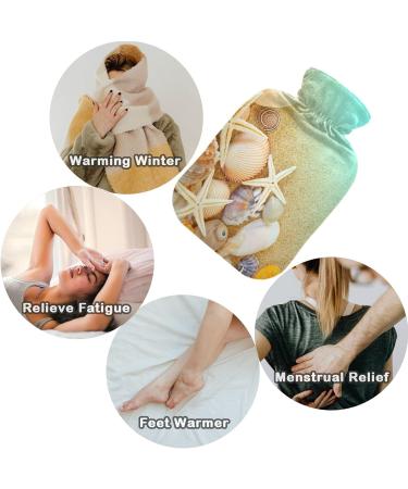 Naanle Mussels Seestern Heat Bottle 1L - Transparent Hot Water Bottle for Pain Relief Bed Warmer & Cold Therapy - Ideal for Hands & Feet - Buy Online on GoSupps.com
