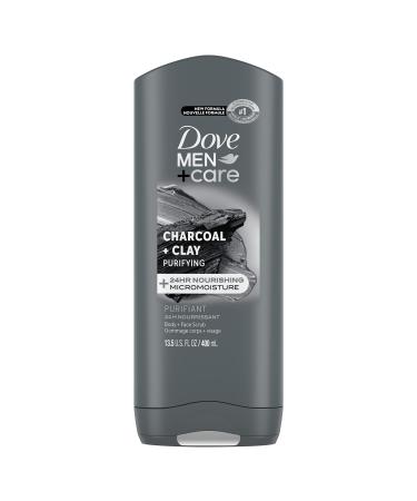 Dove Men+Care Elements Body Wash Charcoal+Clay Effectively Washes Away Bacteria While Nourishing Your Skin 13.5 oz