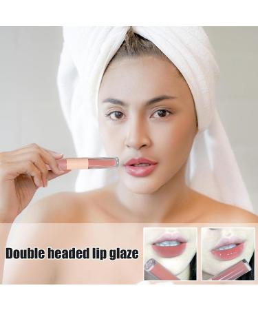  Eastuy Water Glass Lip Gloss | Non-sticky Lip Balm with 2 Heads Lip Makeup for Home Dates Travel Shopping Meetings Parties Proms by Eastuy - Buy Online on GoSupps.com