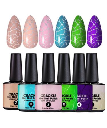 Crackle GelUV LED Lamp For Women Crackle Effect For Nails Base And Top Gel Multifunctional Manicure Supplies Portable for Outdoor School Business Trip and Travel