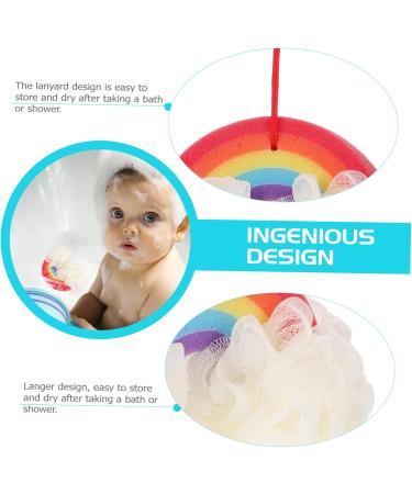 MERRYHAPY 1pc Rainbow Bath Ball Soft Bath Sponges Newborn Bath Shower Exfoliating Sponge Bath Loofah Sponge Tub for Newborn Bath Scrubber Absorbent Sponge Dog Treat Jar Shower Pouf - Buy Online on GoSupps.com