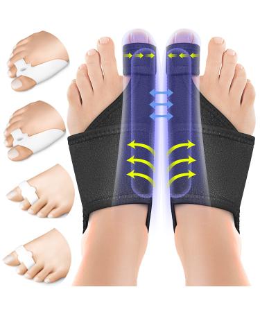 BLITZU Bunion Corrector & Hammer Toe Corrector for Women & Men, Toe Straightener for Crooked Toes, Orthopedic Bunion Correction Splint, Hallux Valgus Brace, Toe Separators for Big Toe Pain Relief.