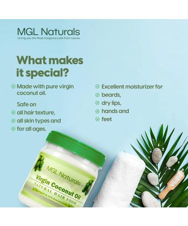 Organic Virgin Coconut Oil for Hair Growth and Nourishment - 14.11 oz | Sustainably Sourced from Ghana - Buy Online on GoSupps.com