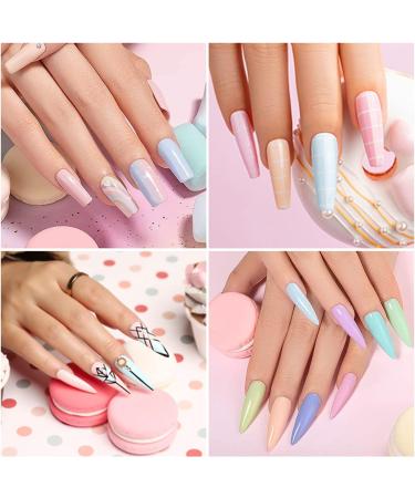 Yueshop 80ml Macaron Candy Pastel Gel Polish Set - 10 Colors UV/LED Soak Off Long Lasting Varnish for Manicure - Buy Online on GoSupps.com