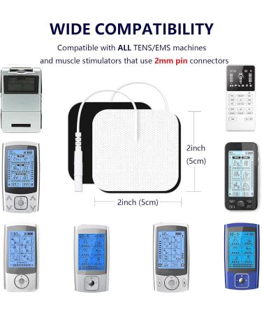 TENS Unit Electrode Pads - 20 Pcs Stronger Self-Adhesive Replacement 2x2 Reusable Latex Free Compatible with TENS 7000 & AUVON - International Shipping Available - Buy Online on GoSupps.com