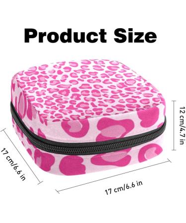 Portable Women's Binding-Up Bags | Menstrual Cup & Tampon Bags for Teens | Pink Leopard Pattern - Buy Online on GoSupps.com