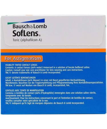 Buy Bausch + Lomb Soflens Toric Monthly Contact Lenses - 6 Pack Soft BC 8.5 mm Dia 14.5 -0.75 Cyl -4.75 Dioptria - International Shipping Available - Buy Online on GoSupps.com