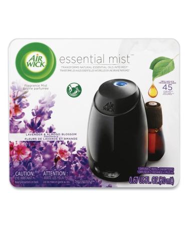 Air Wick 98576 Essential Mist Starter KIT Lavender and Almond Blossom 0.67 OZ 4/Carton