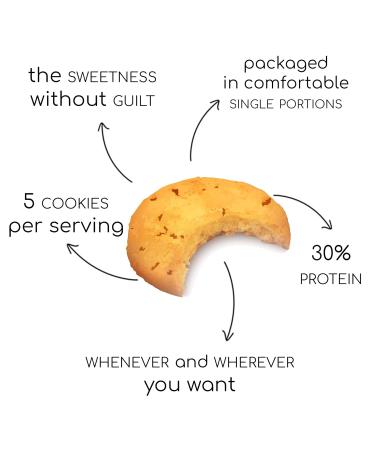 Protein Cookies Line diet | 14 Red Fruit Flavor Cookies | 30% Protein Fit Snack | International Shipping - Buy Online on GoSupps.com