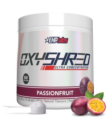EHP Labs OxyShred Pre Workout Powder & Shredding Supplement - Preworkout Powder with L Glutamine & Acetyl L Carnitine Energy Boost Drink - Passionfruit 60 Servings