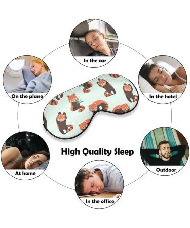 Red Panda Sleep Mask - Adjustable Blindfold for Men and Women - Blocks Light for Better Sleep - Ideal for Night, Travel, and Naps - Buy Online on GoSupps.com