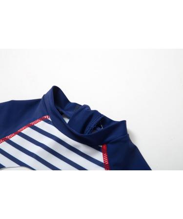 BONVERANO Toddler Boys Swimsuit | UPF 50+ Captain Bathing Suit for 2-3 Years | Short-Sleeve Zipper One Piece Swimwear - Buy Online on GoSupps.com