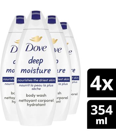 Dove Body Wash with skin natural nourishers Deep Moisture body cleanser for instantly soft skin and lasting nourishment 354 ml 4 Count Deep Moisture 354 count (Pack of 4) - Buy Online on GoSupps.com