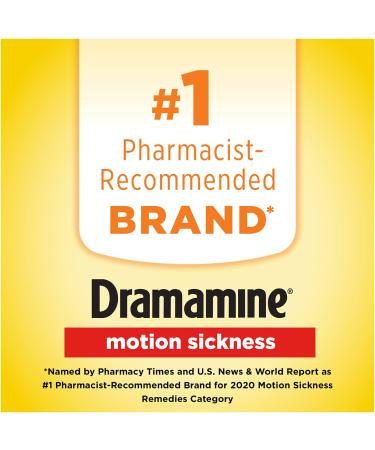 Dramamine Motion Sickness Non-Drowsy 18 Count - Fast Relief for Travel Nausea - Pack of 1 - Buy Online on GoSupps.com