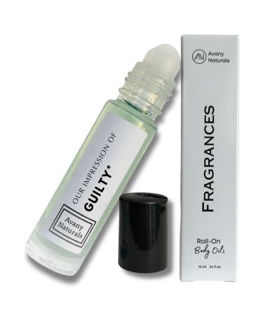 Cologne Oil for Men - Roll on Body Perfume Long Lasting Scent Travel Size Oil Based Parfum Type Fragrance in Sleek Glass Bottle for Man (10 ml GucciGuilty-Type)