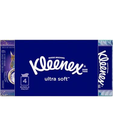 Kleenex Ultra Soft Facial Tissues - 65 Count x 4 packs (260 Total Tissues) - Gentle on Skin - Buy Online on GoSupps.com