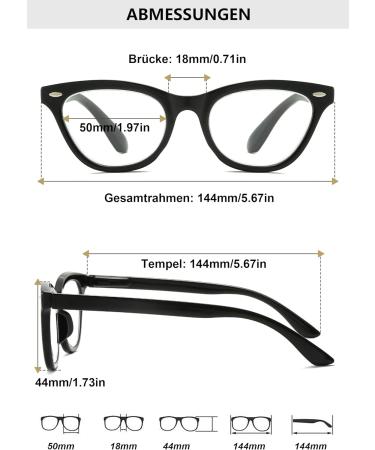 LANOMI Cat Eye Reading Glasses for Women - Fashionable Lightweight Visual Aid Strength 3.0x - Order Internationally! - Buy Online on GoSupps.com