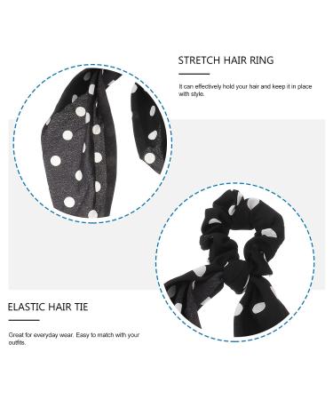 LEORX Polka Dot Hair Scrunchies - 3pcs Vintage Chiffon Scarf Ties for Women and Girls - Buy Online on GoSupps.com