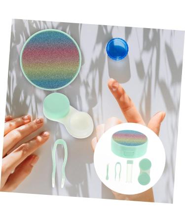 Solustrie Contact Lens Container Set - Colorful Portable Holder with Mirror | Eye-Catching Travel Applicator | Perfect for All Lens Types - 7.5x7.5x2.8cm - Buy Online on GoSupps.com