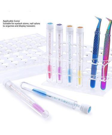 Premium S-Shaped Tweezers with 24 Holes | Large Capacity Transparent Eyelash Organizer for Beauty Salons - Buy Online on GoSupps.com