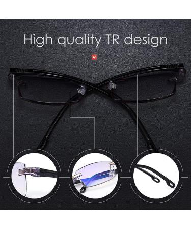 JNWAE Sapphire High Hardness Anti-Blue Progressive Far and Near Dual-Use Reading Glasses  Reading Glasses  for Myopia Farsightedness in The Elderly (+1.50/50-55 Year of Age) - Buy Online on GoSupps.com