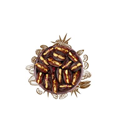 Sunnah Shop Sunnah Shop Delightful Dates - Medjool dates stuffed with mixed nut fillings - 1 kg - Royal dates from fresh harvests - Caramel flavor - 100% natural - No additives