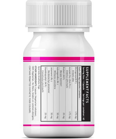 Buy INLIFE Ayurvedic Herbs Hair Support Supplement 500 Mg - 60 Vegetarian Capsules | Natural Hair Growth Formula | Enhance Hair Strength & Health - Buy Online on GoSupps.com