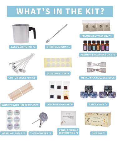 Colorvela Candle Making Kit for Kids and Women - Complete Supplies with Wax Melter, Soy Wax, Flower Candle Tins - Ideal for Home Decor and Family Life - Buy Online on GoSupps.com