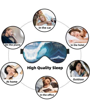 SSIMOO Big Sea Wave HD Soft Sleep Eye Mask | Breathable Travel Eye Patch for Women | Ideal for Relaxation & Comfort - Buy Online on GoSupps.com