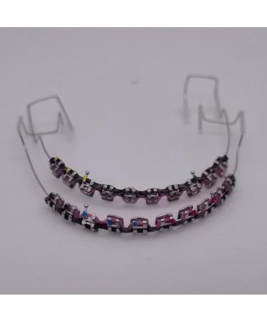 Funny and Fashion Fake Braces Kit With Two Color Teeth Braces Power Chain - Easy Stall For Orthodontist Dental Student Practice (No61-Black&Purple) - Buy Online on GoSupps.com