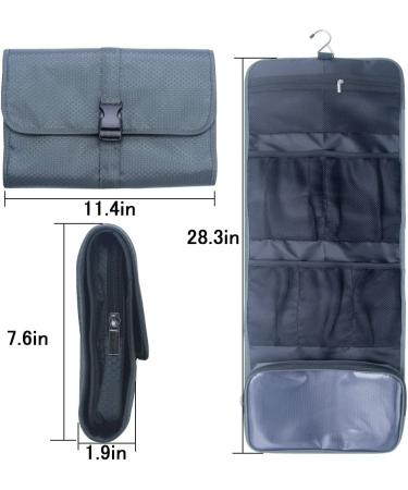 Relavel Travel Hanging Toiletry Bag Waterproof Shaving Kit Makeup Organizer, Gray - Buy Online on GoSupps.com
