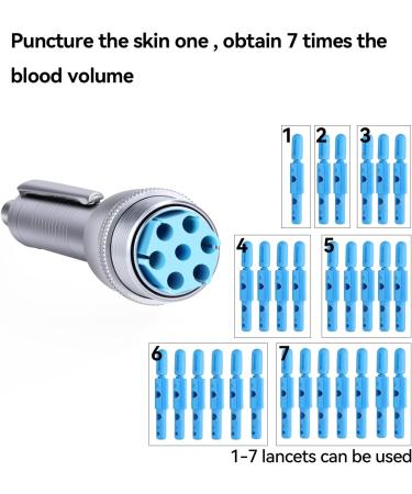 Steril Seven-Pin Lancing Device Blood Lancet Pen with 200pcs Lancets - Buy Online on GoSupps.com