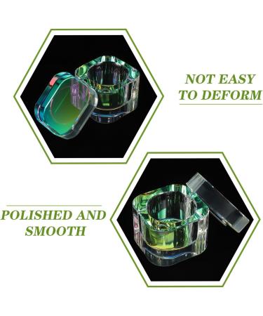 Beaupretty Manicure Nail Dish Cup Crystal Glass Nail Cup Acrylic Nail Dappen Dish Nail Liquid Holder with Lid As Shown - Buy Online on GoSupps.com