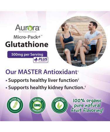 Shop Aurora Nutrascience Liposomal Glutathione - 500mg 30 Packets | Immune Support Antioxidant Non-GMO Gluten & Sugar Free - Buy Online on GoSupps.com