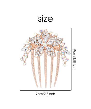 inSowni Luxury Glitter Jeweled Hair Combs - 6 Pack Gold Metal Hair Accessories for Women and Girls - Buy Online on GoSupps.com