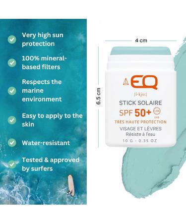 EQ Stick Solaire Turquoise SPF 50+ | Ultimate Sun Protection for All Skin Types Shop Internationally! - Buy Online on GoSupps.com