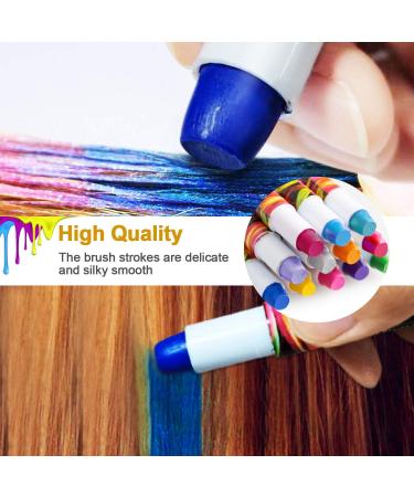 EBANKU 12 Color Temporary Hair Chalk Crayon for Girls - Washable Hair Dye for Birthday, Christmas, Halloween - Cosplay Party Favors for Kids & Adults - Buy Online on GoSupps.com
