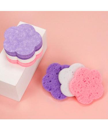 Makeup Remover Sponges Makeup Cleanser Sponges - Face Cleanser Pads With Flower Shape for Business Trip Dating - Buy Online on GoSupps.com