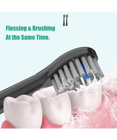 Full Black Flossing Toothbrush Head Replacement for Waterpik Sonic Fusion SF-01 SF-02 SF-03 SF-04 Combo Brush Heads (3 Packs) - Buy Online on GoSupps.com