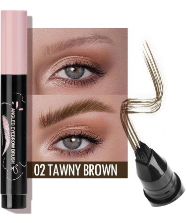 Eyebrow PenWaterproof Long Lasting Eyebrow Pencil 14ml Liquid Color Very Fine Point Suitable For Travel Parties Sports Appointments Work 02 Tawny Brown - Buy Online on GoSupps.com