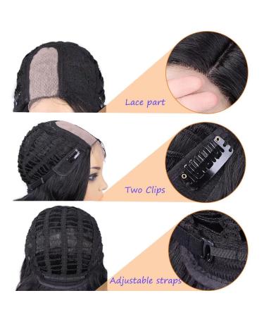 Lady Miranda 16 Loose Wave Lace Part Wig - Black Synthetic Heat Resistant Full Wig for Women - Buy Online on GoSupps.com