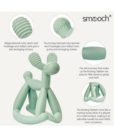 Smooch Rocking Teething Toy for Babies 0-6 Months | Silicone Baby Teether for Teething Relief - Mint - Buy Online on GoSupps.com