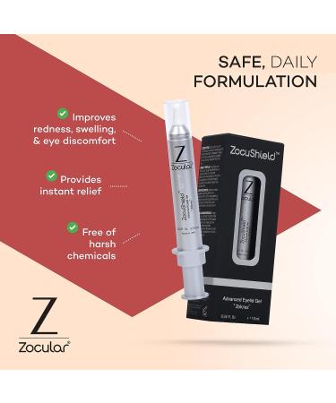 Zocular ZocuShield Eye Gel for Dry Eyes - Puffy Eye & Eye Bags Treatment - 10 mL - 1/Pk - Buy Online on GoSupps.com