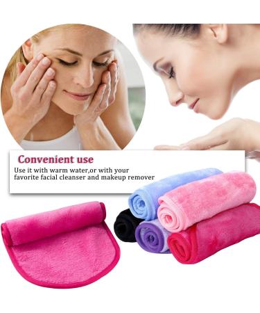 Makeup Remover Cloth Reusable Washable Microfiber Cleansing Towel Move Makeup Instantly Suitable for All Skin Types 5 Colour - Buy Online on GoSupps.com