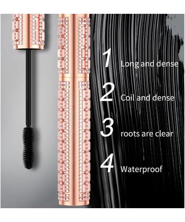 Lengthening Mascara Waterproof | 4D Lengthening Extensions Mascara Eye Makeup Supplies Waterproof Easy Removal for Females Women Advancers Beginners Ladies Kagrote - Buy Online on GoSupps.com
